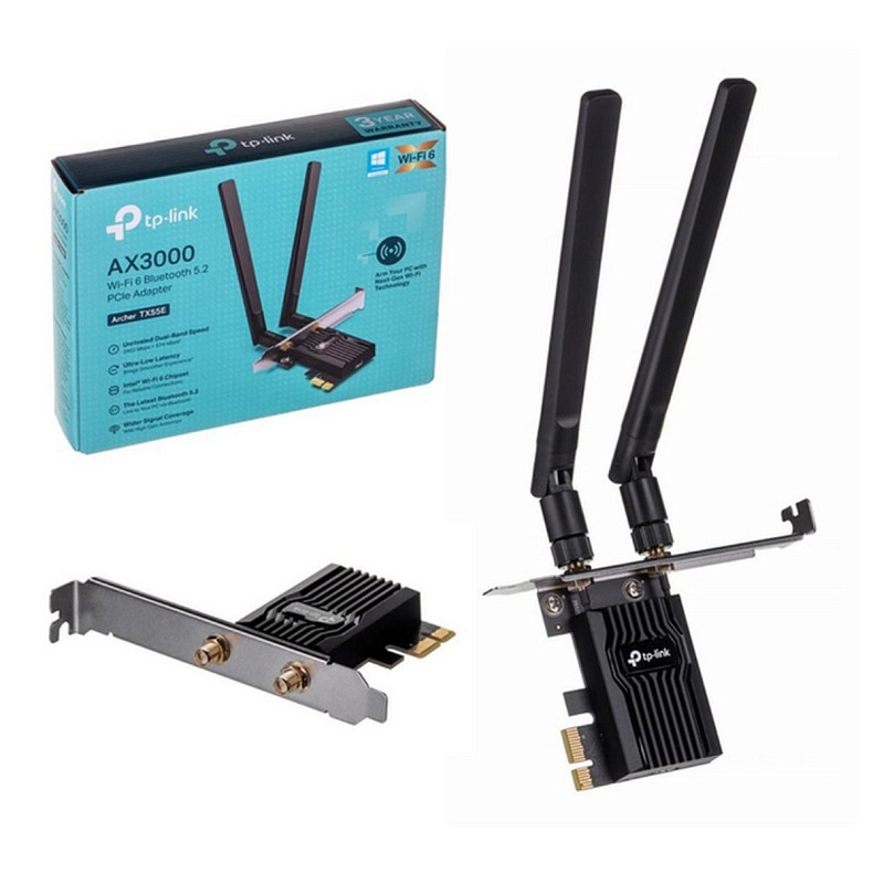 WiFi-адаптер TP-LINK Archer TX55E AX3000 BT5.2 PCI Express