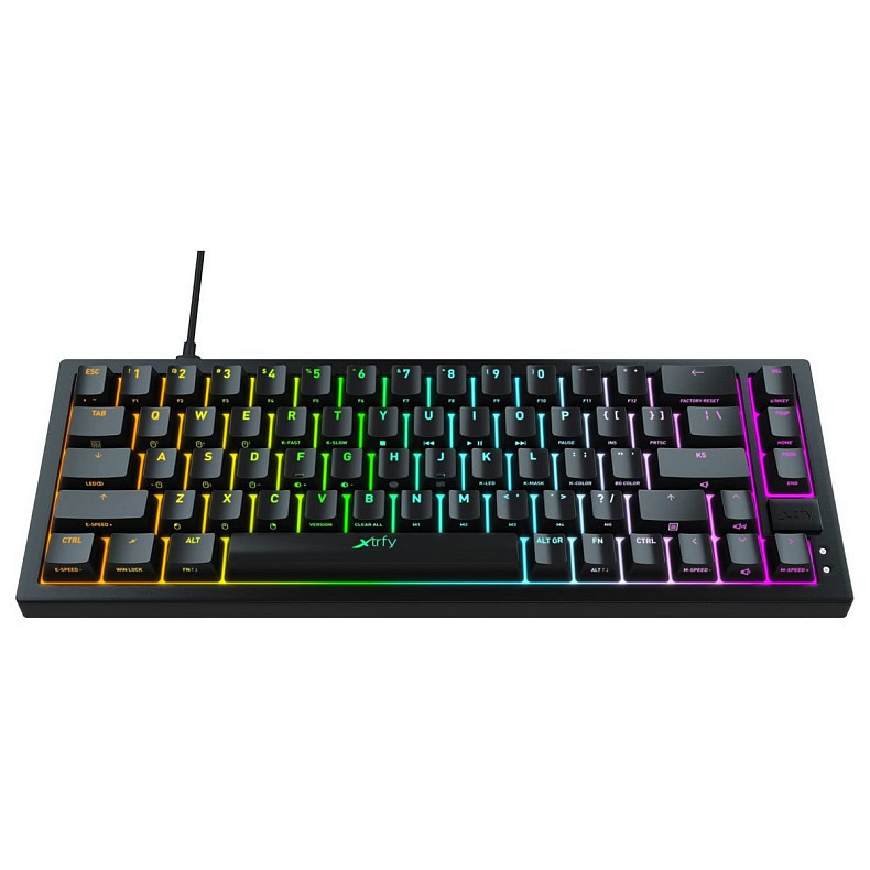 Клавіатура Xtrfy K5 68 keys Kailh Red Hot-swap RGB Black (K5-RGB-CPT-BLACK-R-UKR)