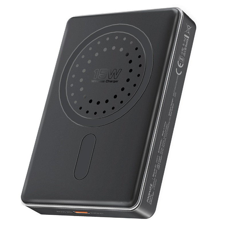 Универсальная мобильная батарея Promate Blade-10 MagSafe 10000mAh 20W Black