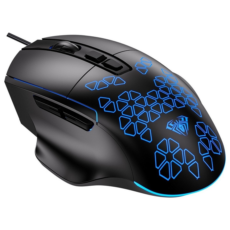 Мышка Aula F812 Wired gaming mouse with 7 keys Black (6948391213132)