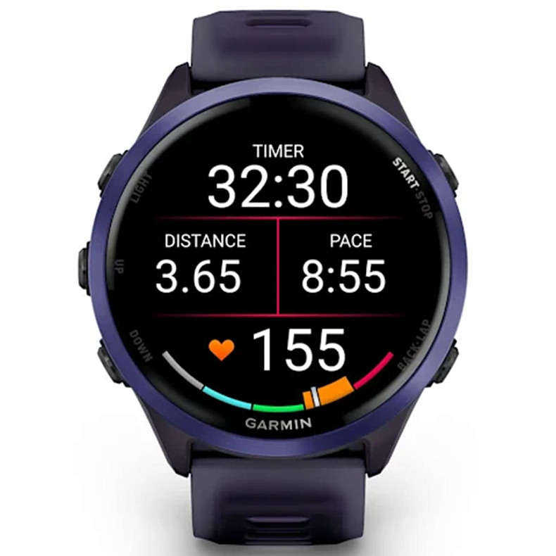 Спортивний годинник Garmin Forerunner 570 47mm Indigo Aluminum with Translucent Imperial Purple/Indigo Band (010-02971-02)