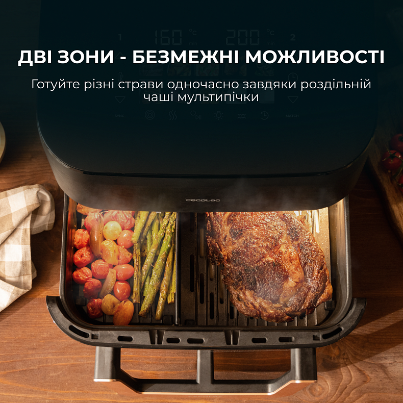 Мультипечь (аэрогриль-фритюрница) CECOTEC Cecofry&Grill Smokin 11000