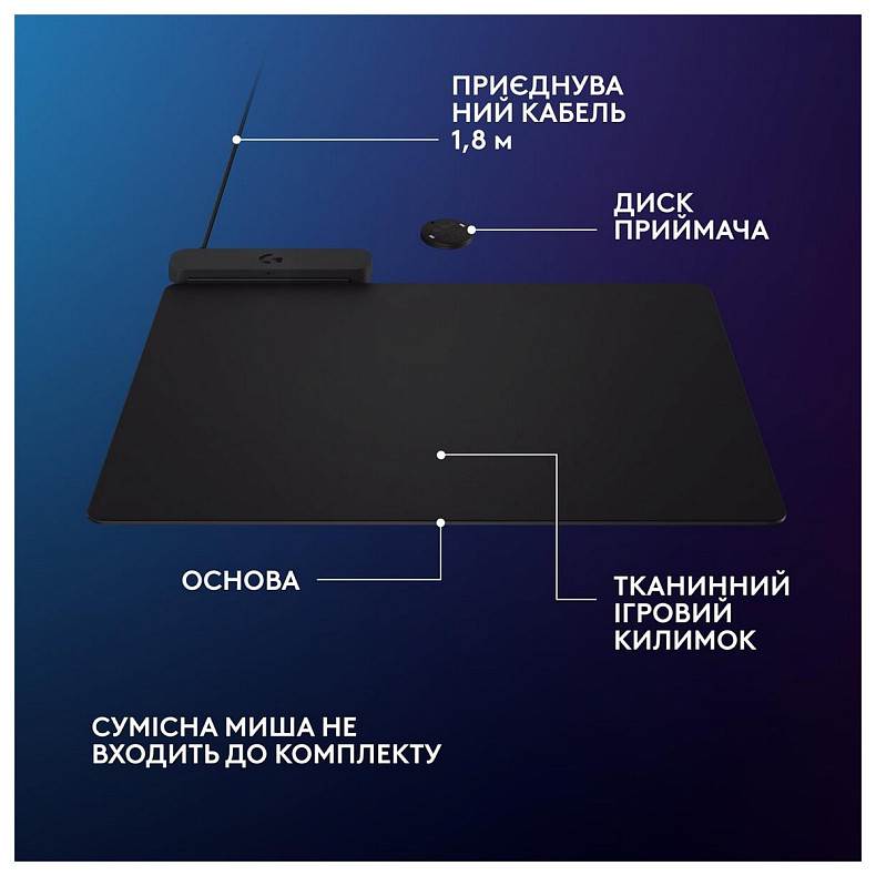 Коврик Logitech G PowerPlay 2 Black (947-000003)