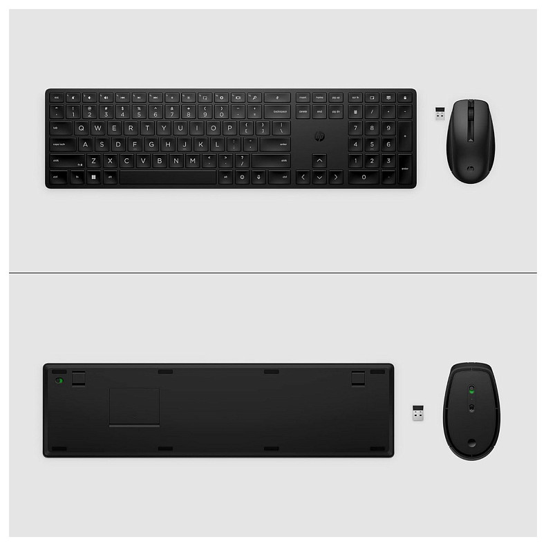 Комплект клавиатуры и мыши НР 650, WL, EN/UK, черный