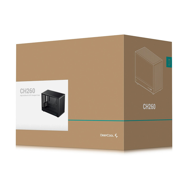 Корпус DeepCool CH260 Black (R-CH260-BKNGM0-G-1) без БП