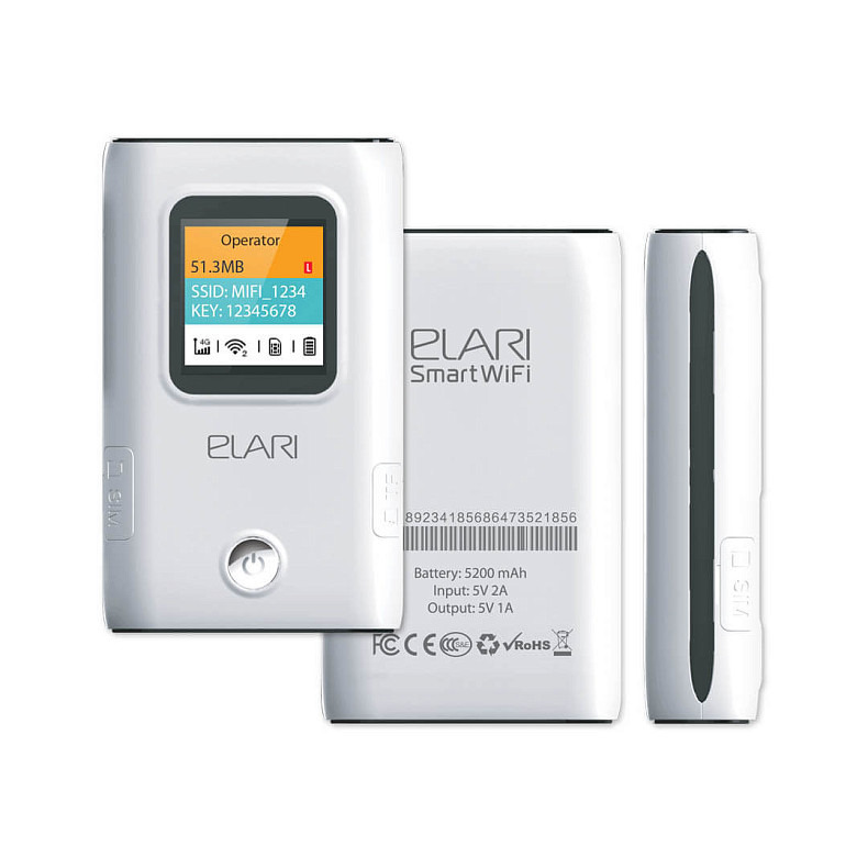 Портативный 4G роутер ELARI SmartWiFi 5200 mAh (SW-1)