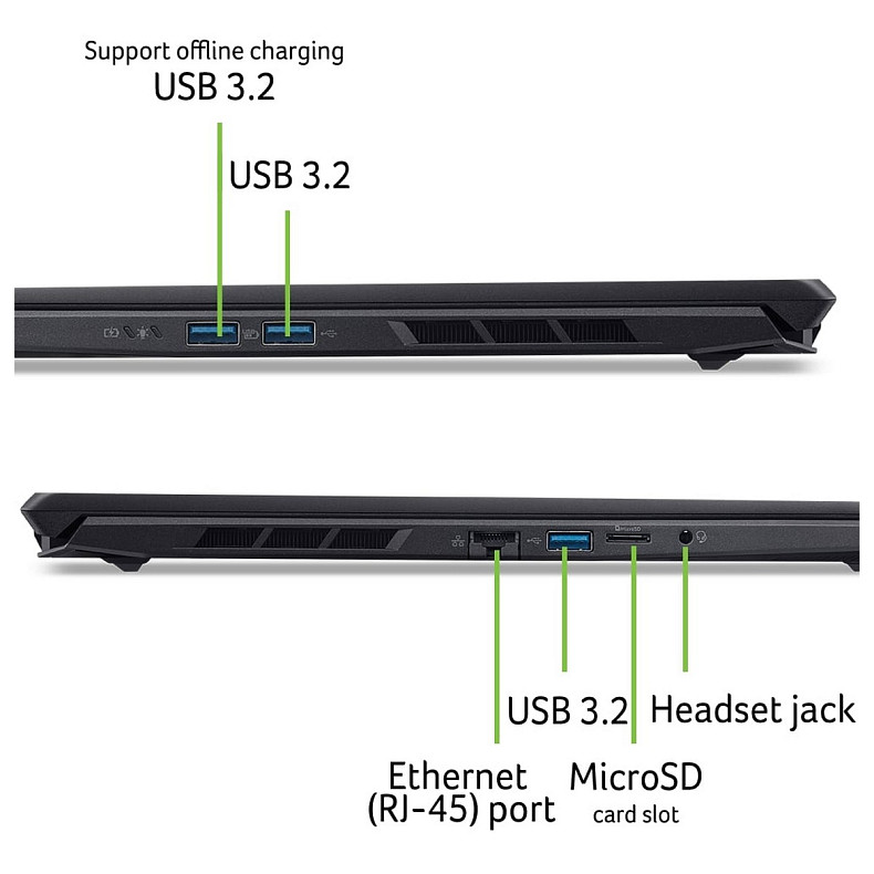 Ноутбук Acer Nitro V 16S ANV16S-61 16" WQXGA IPS, AMD R9-365, 32GB, F1TB, NVD5070-8, Win11P, черный