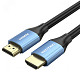Кабель HDMI M - M,10.0 м, V2.0, 4K 60Гц, Aluminum Alloy Blue Vention