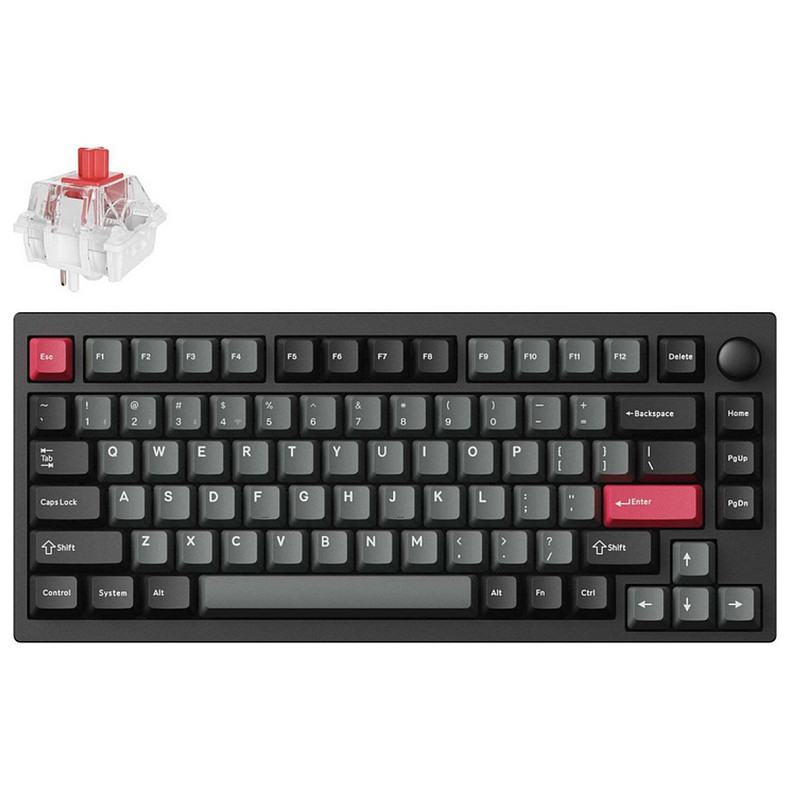Клавіатура Lemokey P1 Pro 84Key, Keychron Super Red, WL/BT/USB-A, QMK/VIA, Hot-Swap