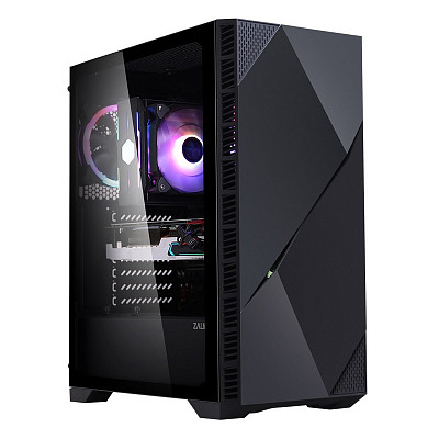 Корпус Zalman Z3 Iceberg, без БЖ, 2xUSB3.0, 1xUSB2.0, 2x120mm ARGB fans, TG Side Panel, EATX, Black