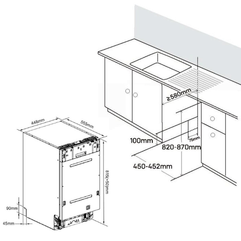 Посудомийна машина Edler EBD-4525P