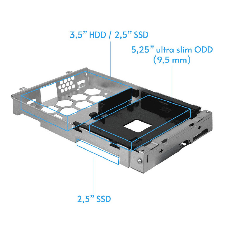 Корпус Chieftec UNI BE-10B-300 mATX, БП 300W, SLIM FF