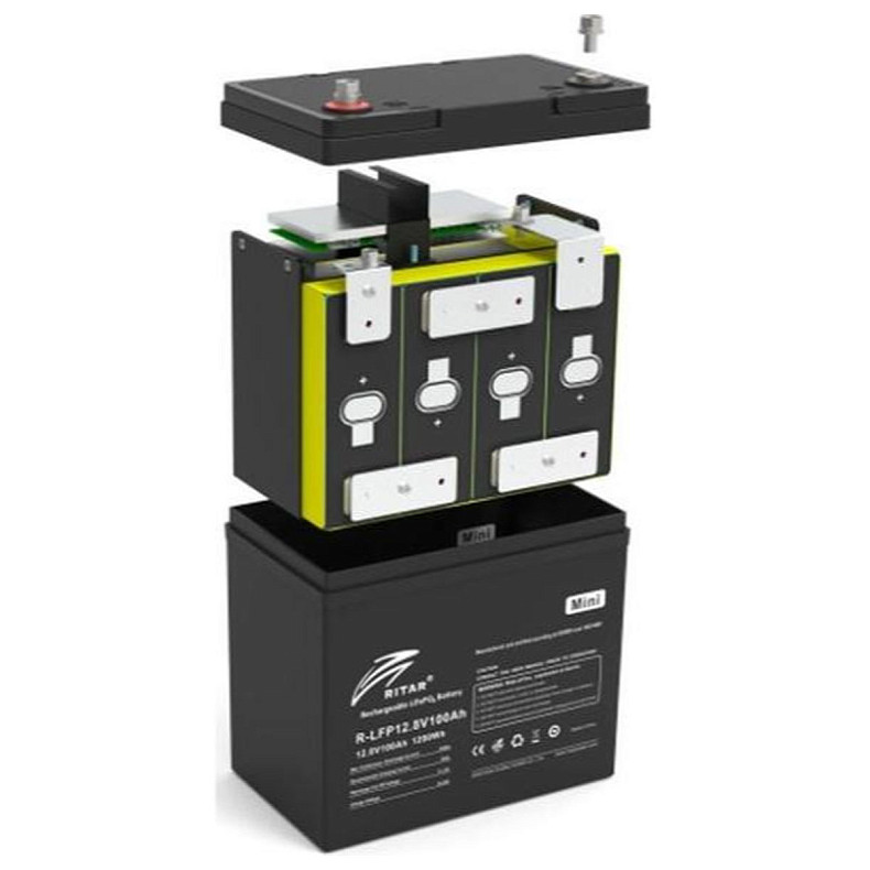 Акумуляторна батарея літієва Ritar 12 В 100 Aгод, LiFePo4