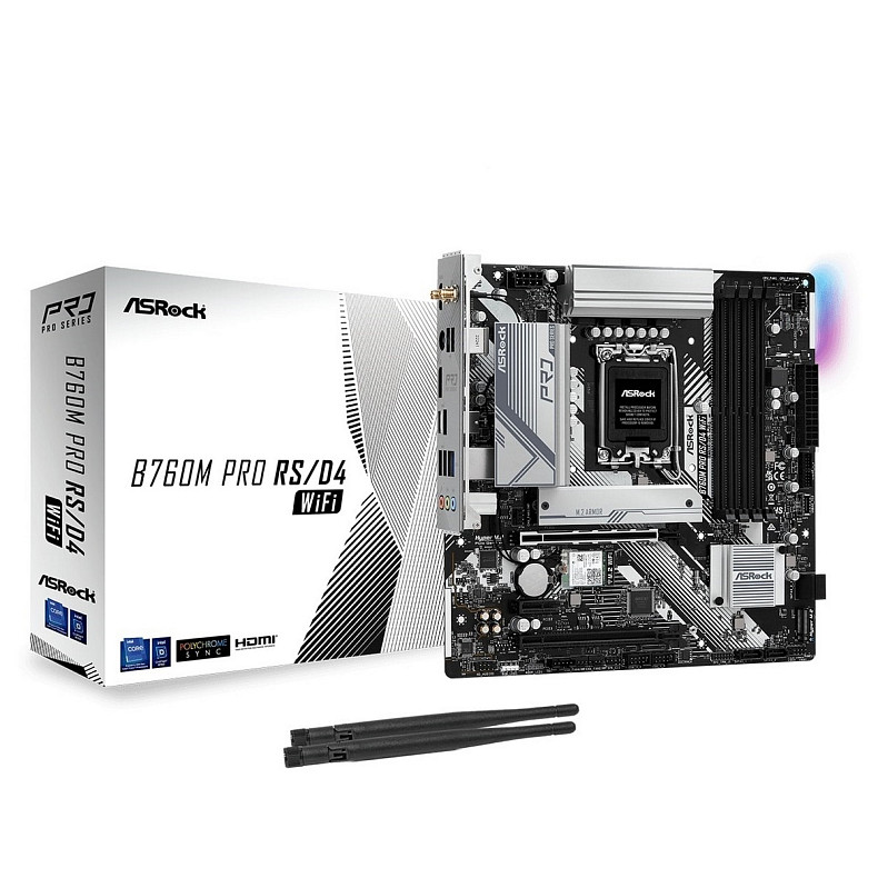 Материнська плата ASRock B760M Pro RS/D4 WiFi Socket 1700