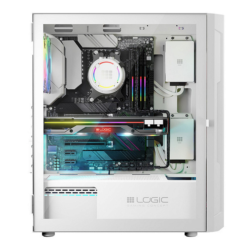 Корпус LogicConcept ARAMIS MESH+GLASS ARGB fans 4x120mm WHITE без БЖ ATX