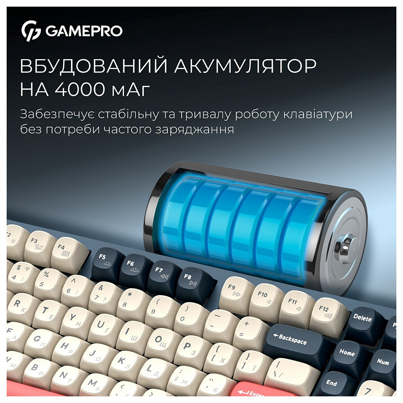 Клавиатура GamePro Asgard Drakkar Keychron Super Red Switch Blue (MK305BL)