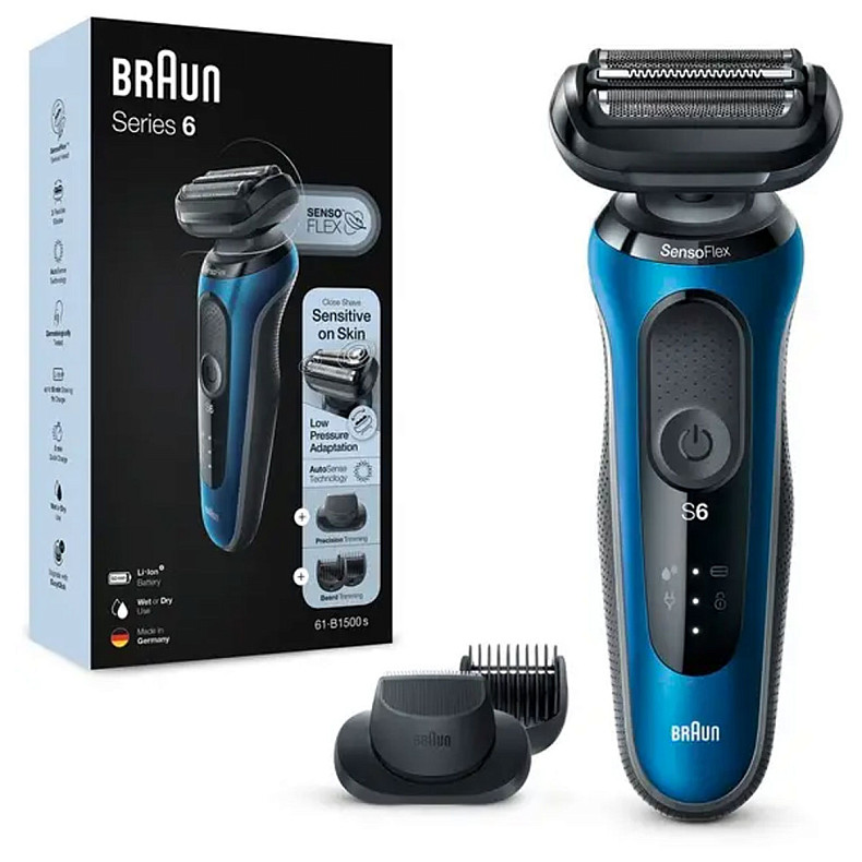 Електробритва Braun Series 6 61-B1500s BLUE / BLACK