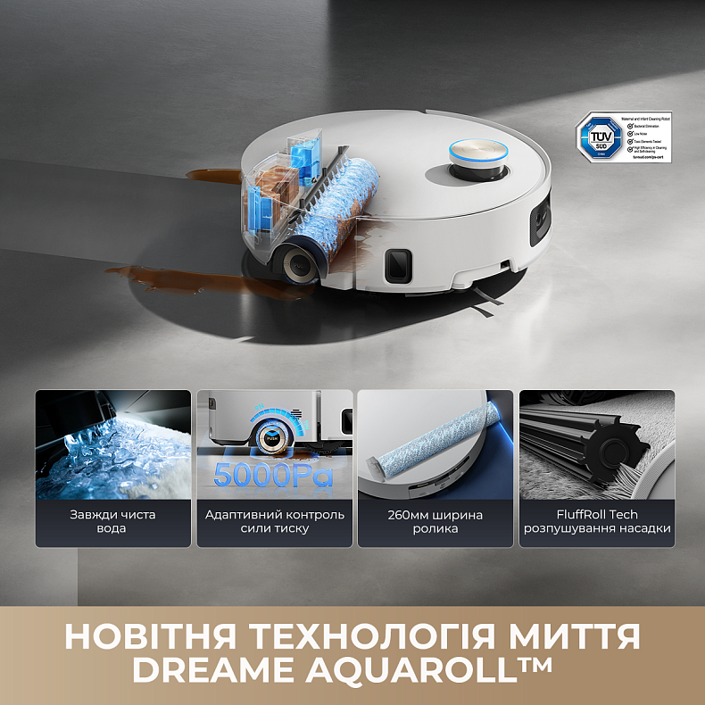 Робот-пылесос моющий Dreame Aqua 10 Ultra Roller Complete White