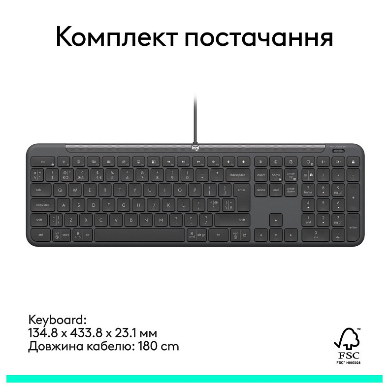 Клавіатура Logitech Signature Slim K620 for Business Graphite (920-013333)
