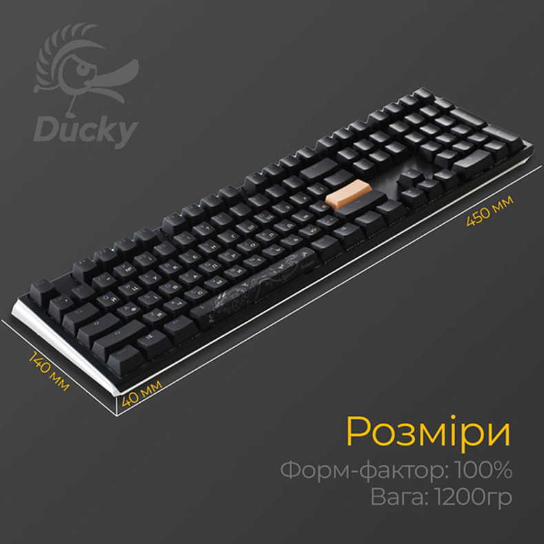 Клавиатура Ducky One 3 Cherry MX Brown RGB Black UA