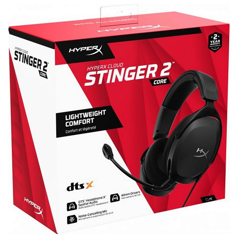 Гарнитура HyperX Cloud Stinger 2 Core PC 3.5mm Black (683L9AA)