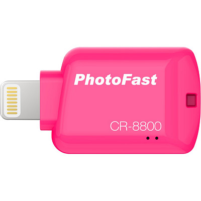 Lightning адаптер PHOTOFAST iOS Card Reader CR8800 Red (CR8800R)