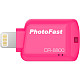 Lightning адаптер PHOTOFAST iOS Card Reader CR8800 Red (CR8800R)