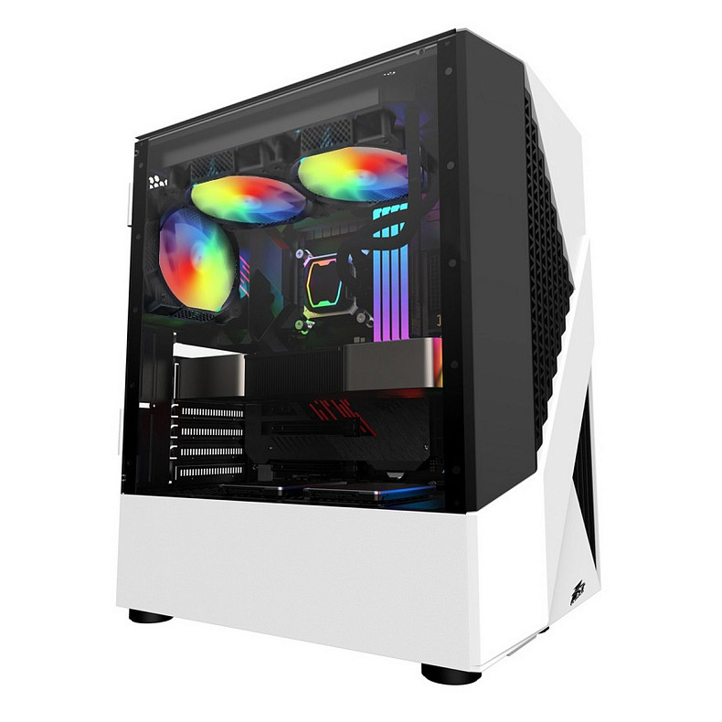 Корпус 1stPlayer F3-A-WH-4F1 White без БП