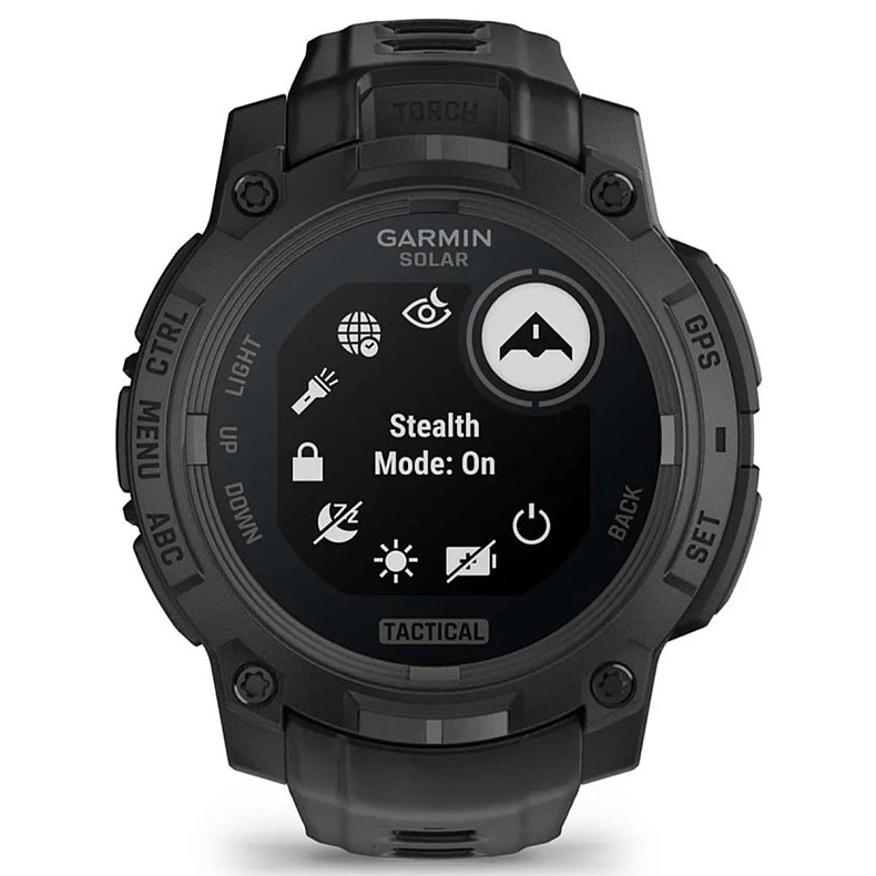 Спортивний годинник Garmin Instinct 3 45mm Solar Tactical Edition Black with Black Band (010-02934-50)