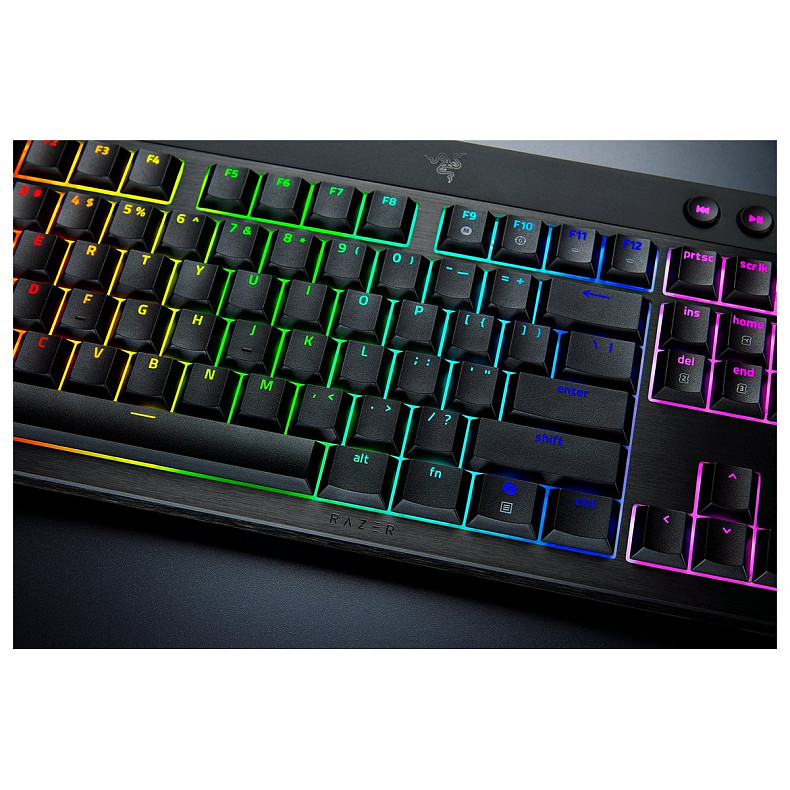 Клавіатура Razer BlackWidow V4 Low-profile HyperSpeed, 104key, Green Switch, USB-A/WL/BT,