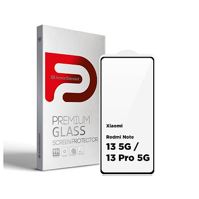 Защитное стекло Armorstandart Full Glue для Xiaomi Redmi Note 13 5G/13 Pro 5G Black (ARM74630)