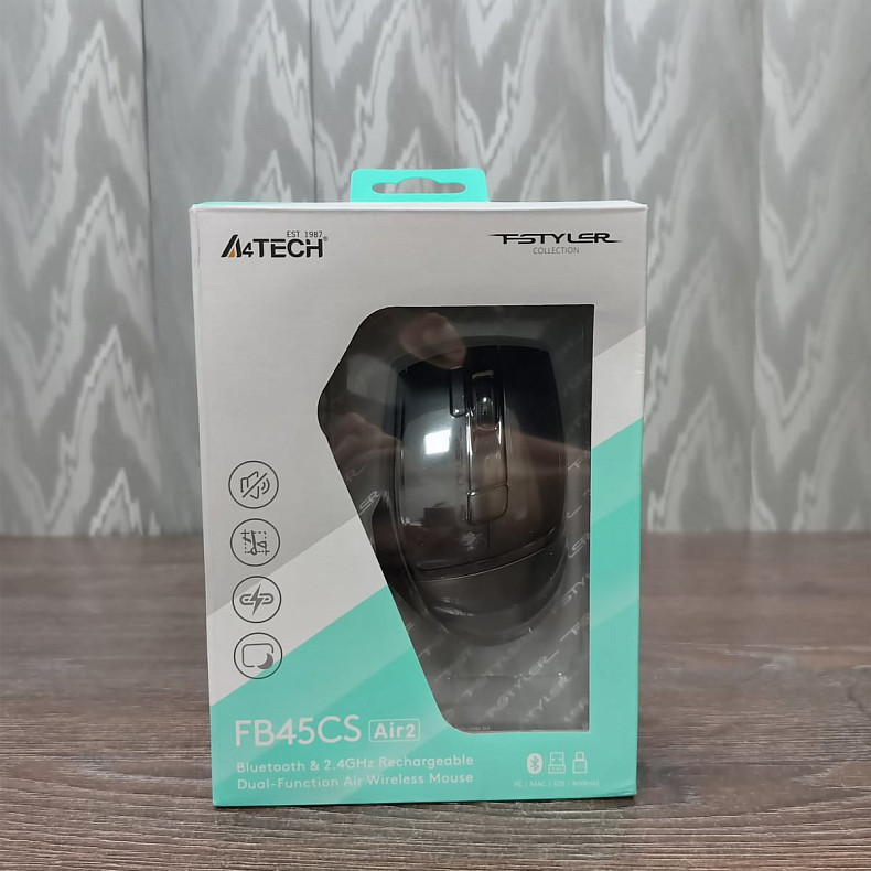 Мышь A4Tech Fstyler FB45CS Air2 (Stone Grey) - Уценка