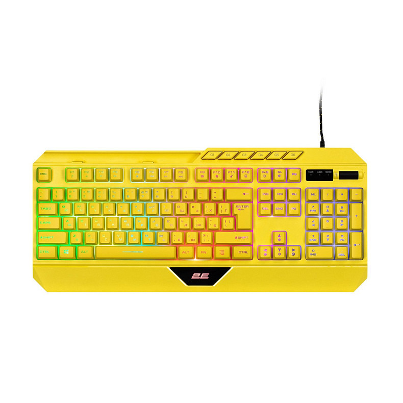 Клавиатура 2E GAMING KG315 RGB USB Yellow Ukr