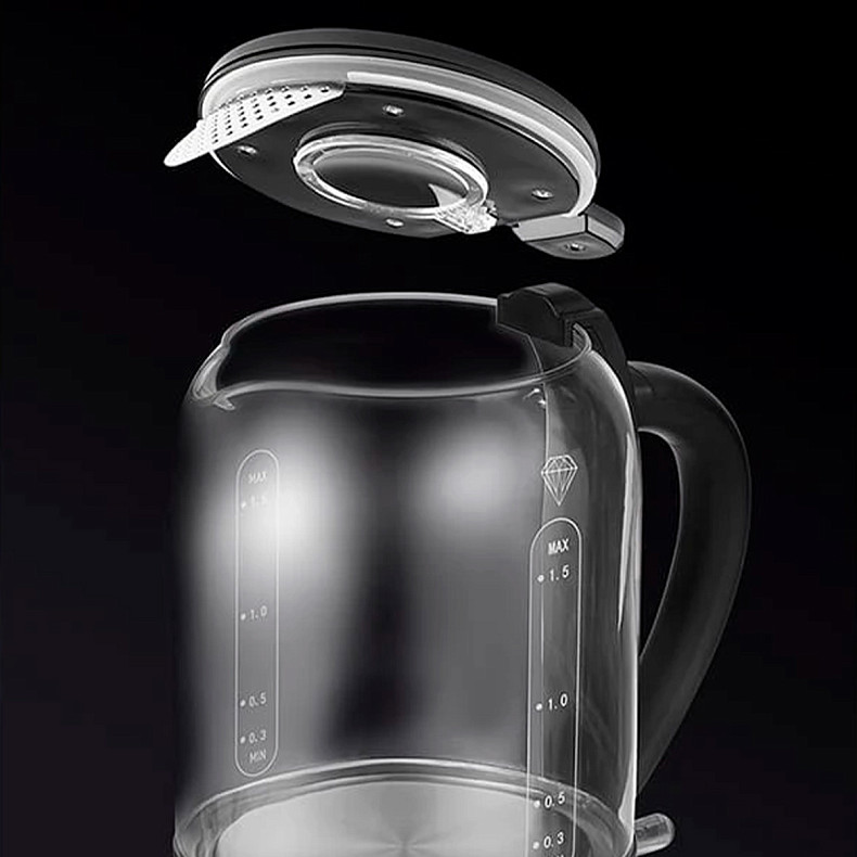 Електрочайник Polaris PWK 17103CGL Water Way Pro Чорний