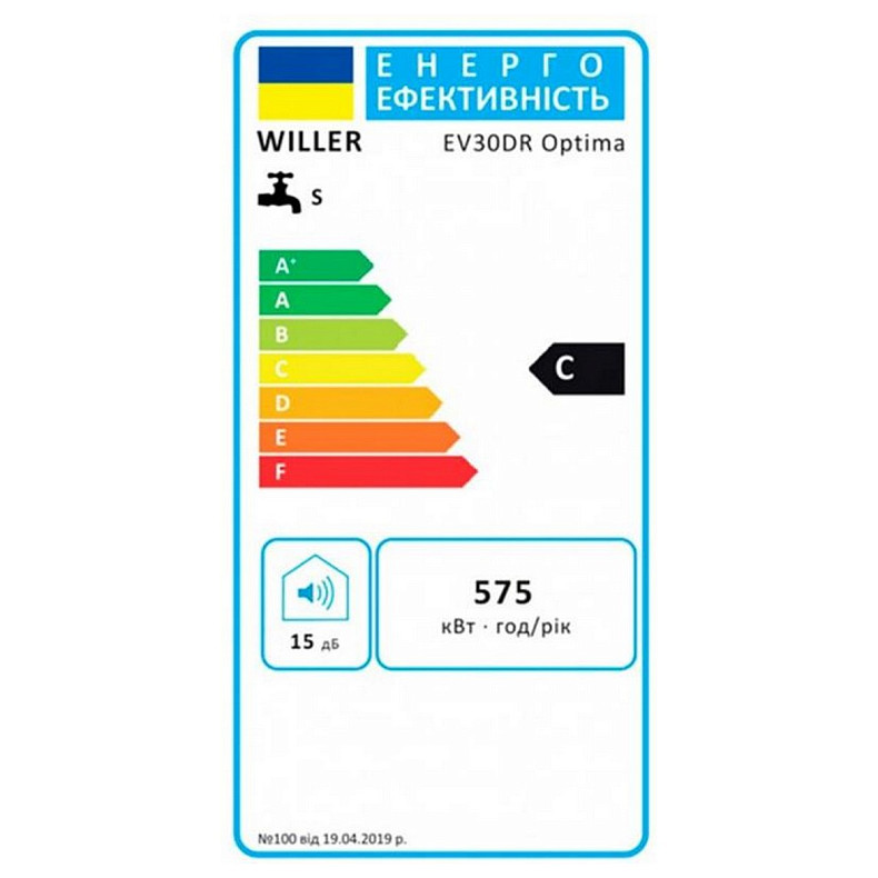 Водонагрівач Willer EV30DR серія Optima