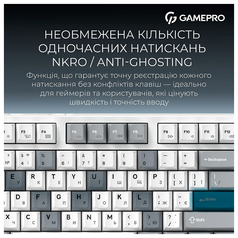 Клавиатура GamePro Asgard Ragnar Keychron Super Red Switch White (MK285WH)