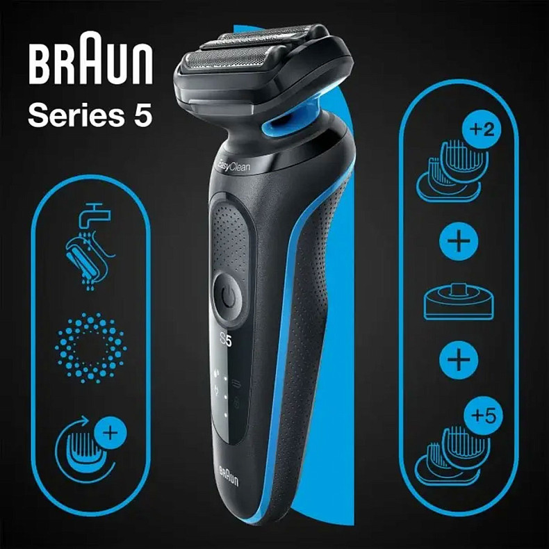 Электробритва Braun Series 5 51-B4650cs BLACK/BLUE