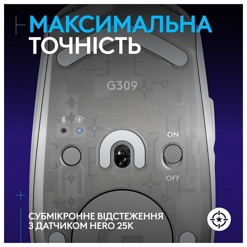 Мышь беспроводная Logitech G309 White (910-007207)