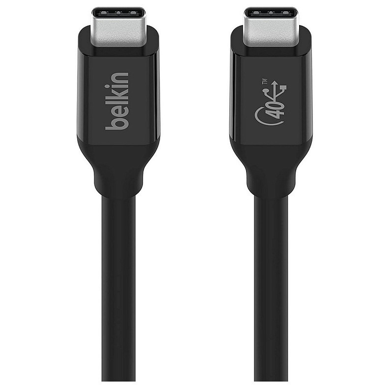 Кабель Belkin USB-C > USB-C, 0.8м, 100Вт, Thunderbolt 3,  40Гбс, чорний