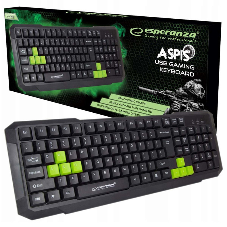 Клавиатура Esperanza Keyboard EGK102 GReen USB