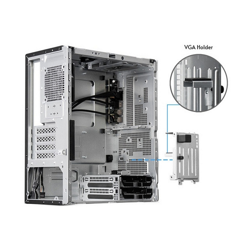 Корпус Chieftec uni bs-20b-op, без БЖ, mATX, black