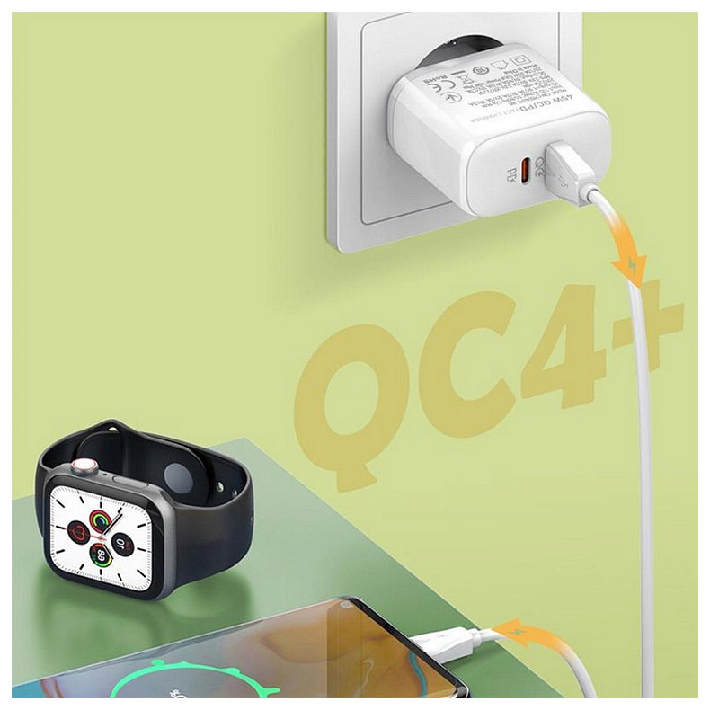 Сетевое зарядное устройство ColorWay Power Delivery Port PPS USB (Type-C PD + USB QC3.0) (45W) Black