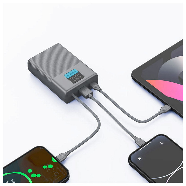 Універсальна мобільна батарея Marstek 10000mAh Grey (P265L)