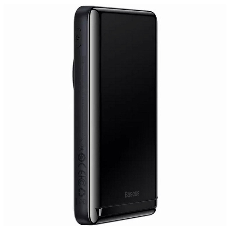 Универсальная мобильная батарея Baseus Magnetic Bracket Wireless 10000mAh 20W,Type-C PD,QC3.0,Qi,cabel 60W 0,5м Black