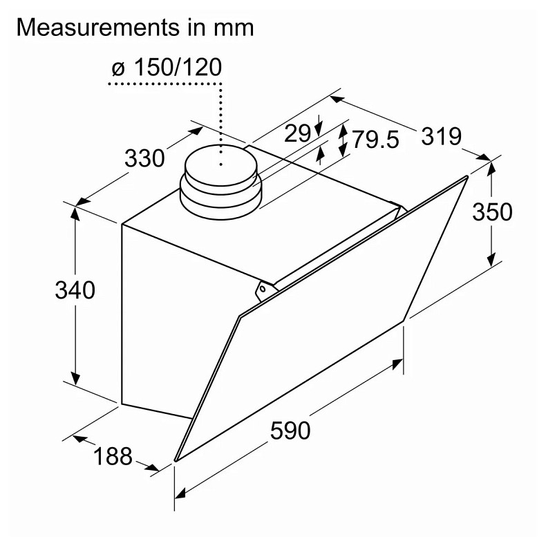 Кухонна витяжка Bosch DWK63PJ60T