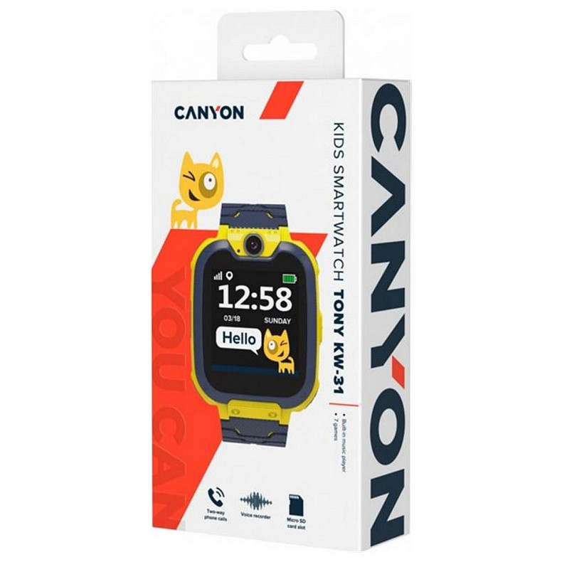 Дитячий смарт-годинник Canyon Tony CNE-KW31YB Yellow