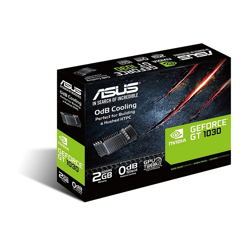 Видеокарта ASUS GeForce GT 1030 2GB GDDR5 low profile silent GT1030-SL-2G-BRK (90YV0AT0-M0NA00)