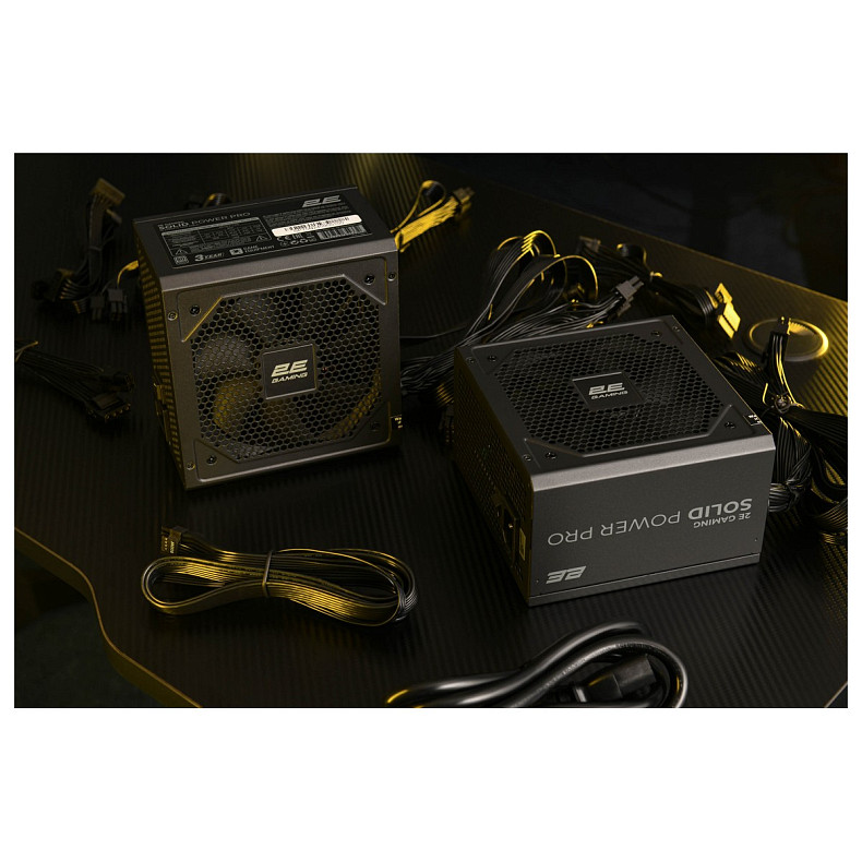 Блок питания 2E GAMING Solid Power Pro (850W), >85%, 80+ Bronze, 120mm, 1xMB 24pin(20+4), 2xCPU