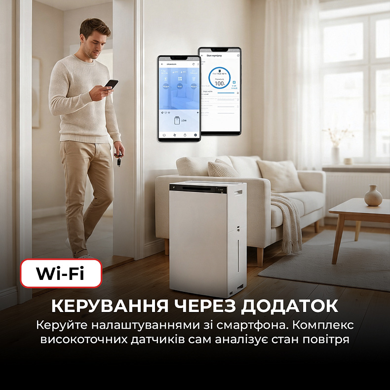 Очищувач повітря Sharp KI-TX100EU-W White