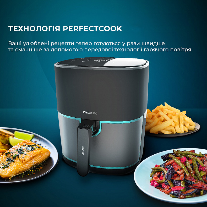 Мультипечь (аэрогриль-фритюрница) CECOTEC Cecofry Fantastik Inox 6500 Acc Kit